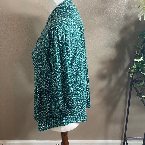 Cocomo Teal Patterned Blouse - Picture 2 of 4